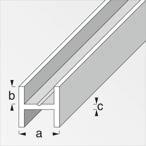 Algebraïsch touw paneel Aluminium H profiel 7,5 mm - De Hobby Specialist